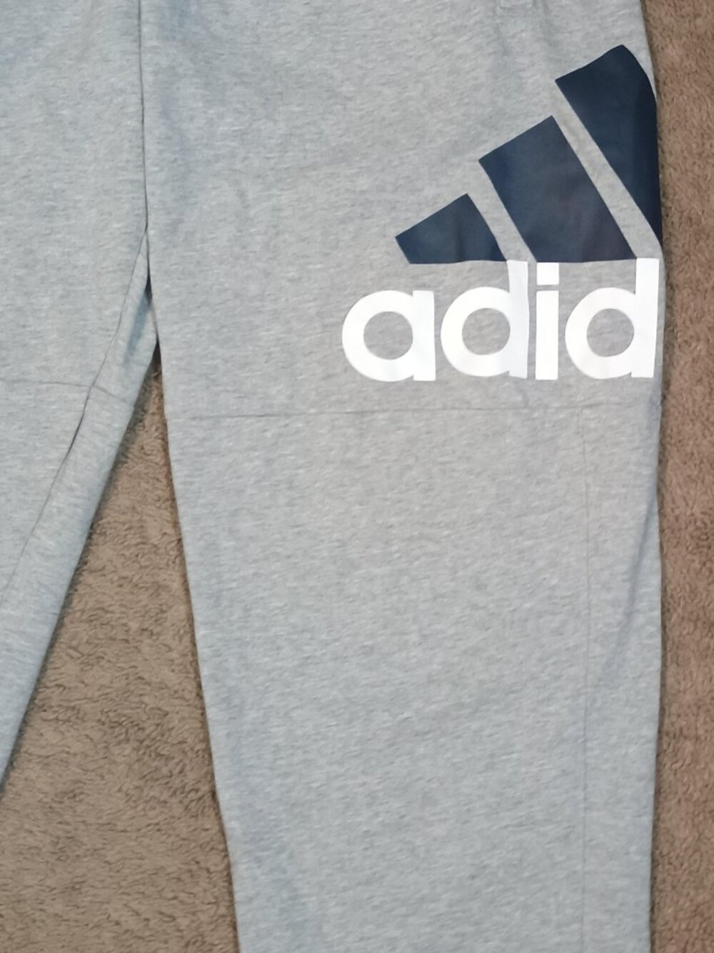 Adidas/Track Pants/Mens Medium/Grey Heather/Essentials Logo Athleisure Streetwea - Picture 6 of 8